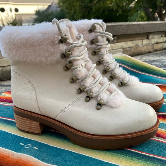 Kork-Ease Winslet Fog Shearling Combo SZ 7 NEW - Picture 3 of 13